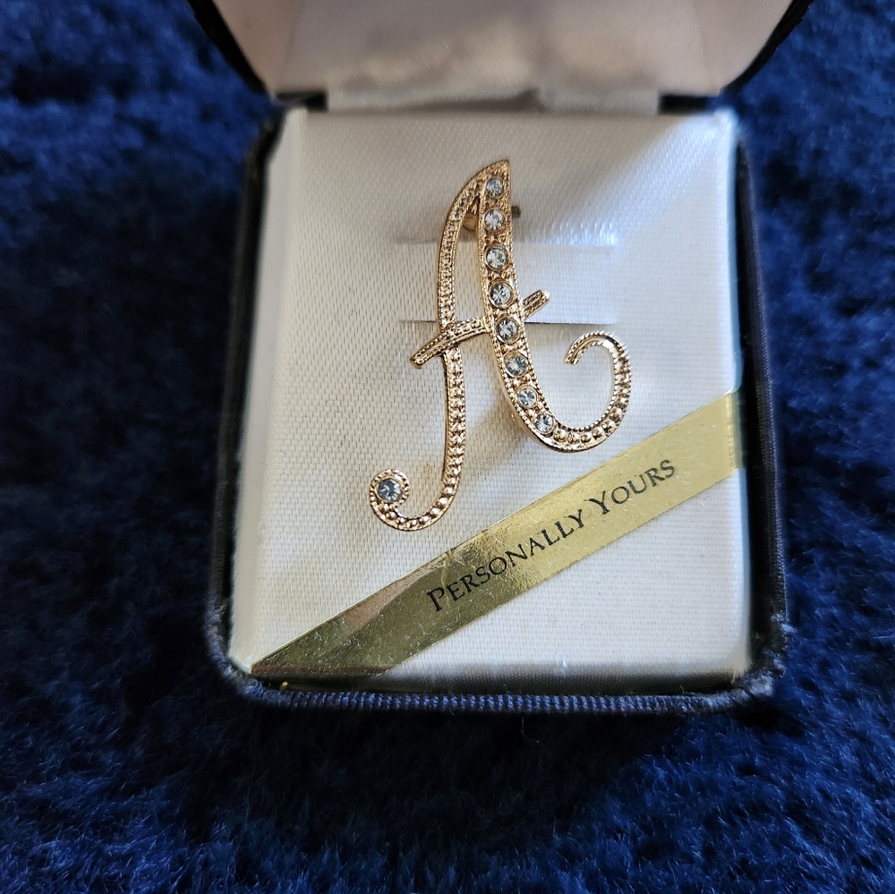 Letter "A" brooch/pin